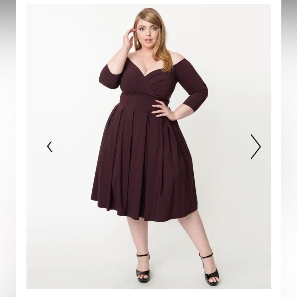 Unique Vintage plus Marceline swing dress